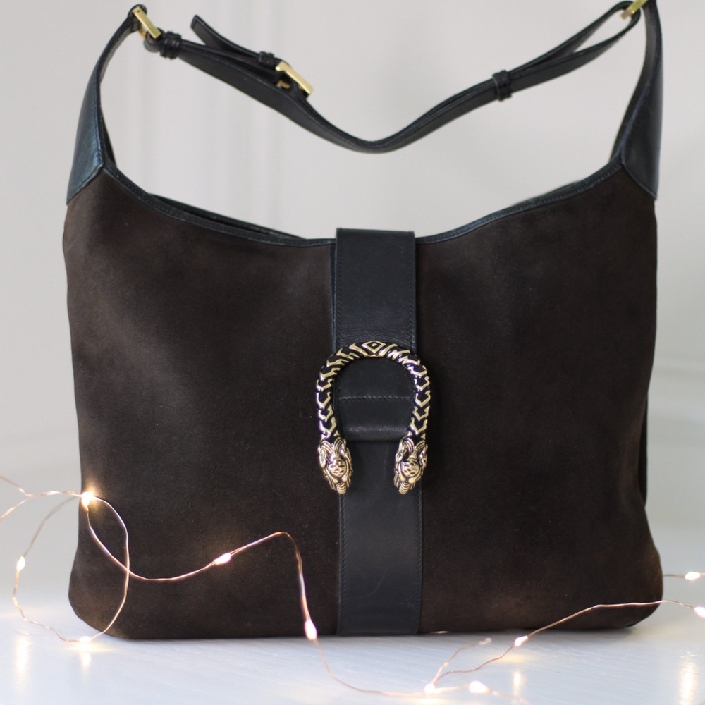 Gucci Dionysus Brown Suede Calfskin Hobo Bag